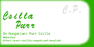 csilla purr business card